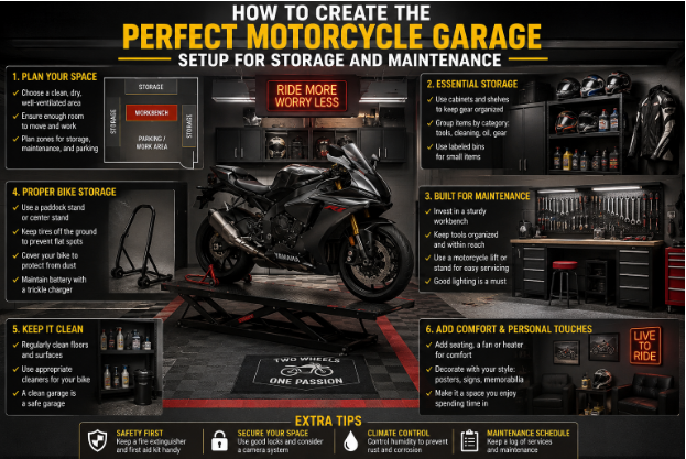 motorcycle garage setup